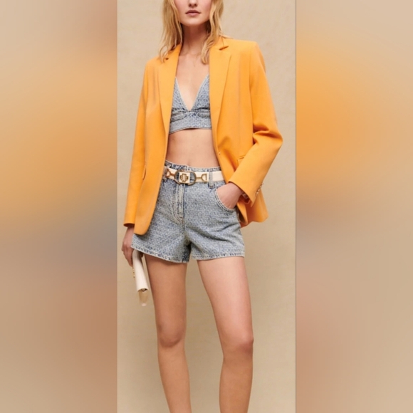 MAGE Women's Orange Blazer. MSRP $565 - Picture 2 of 12